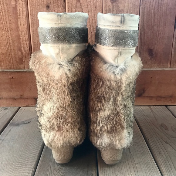 Coach Maryann Tan Rabbit Fur Boots - Picture 4 of 16
